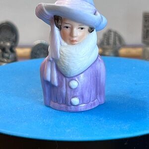Circa 1923,  Avon 1983 “Ladies of Fashion" porcelain thimble